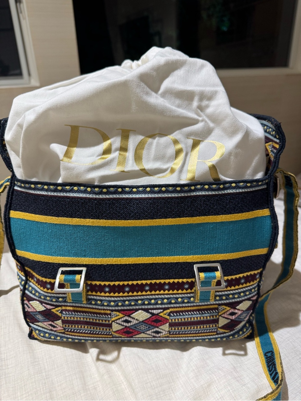 Christian Dior Diorcamp Embroidered Messenger Bag - Picture 6 of 12
